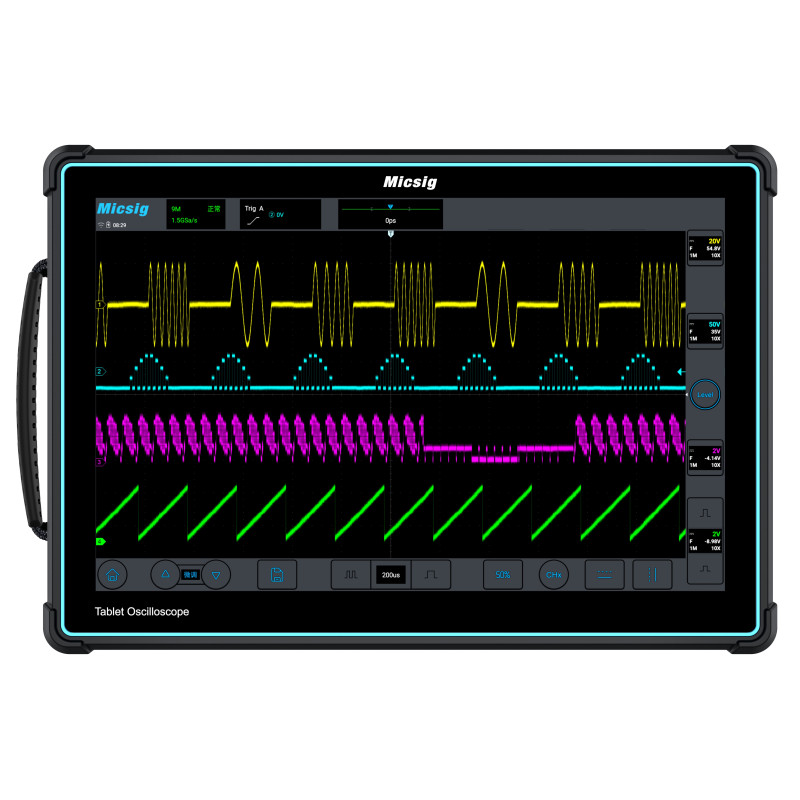 Micsig ETO5004 Osciloscopio táctil portátil 500MHZ / 4 canales 3GSa/s 14"