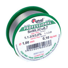CYNEL Fundente 100gr Estaño Sn99Cu1 1mm (Libre de plomo)