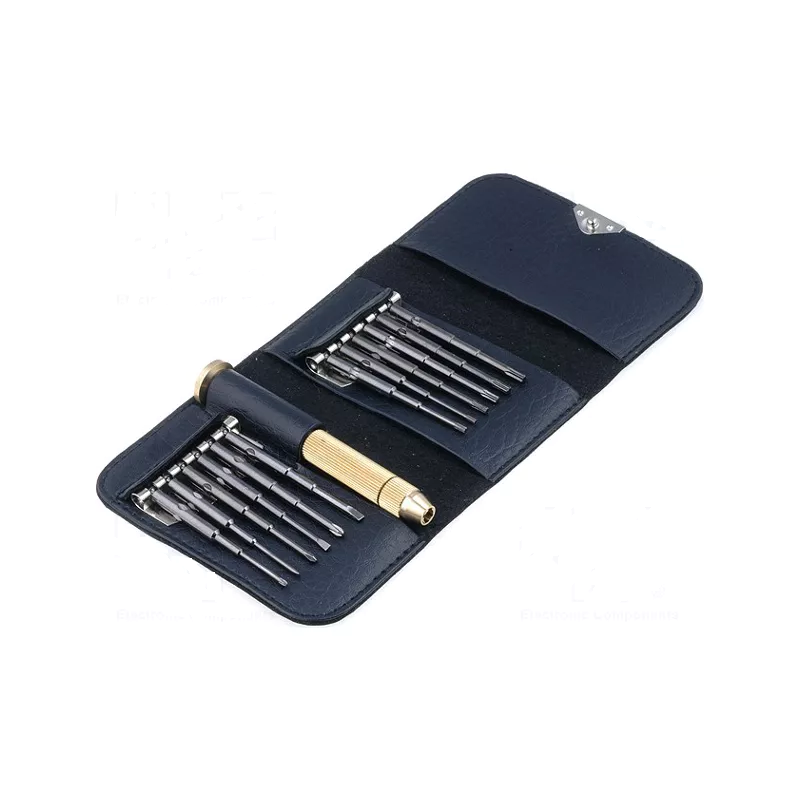 GOLDTOOL 2113 Juego 12 puntas de destornillador en formato cartera llavero
