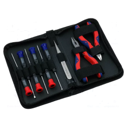 GOLDTOOL 128 Kit de destornilladores, alicates y pinzas electronica con...