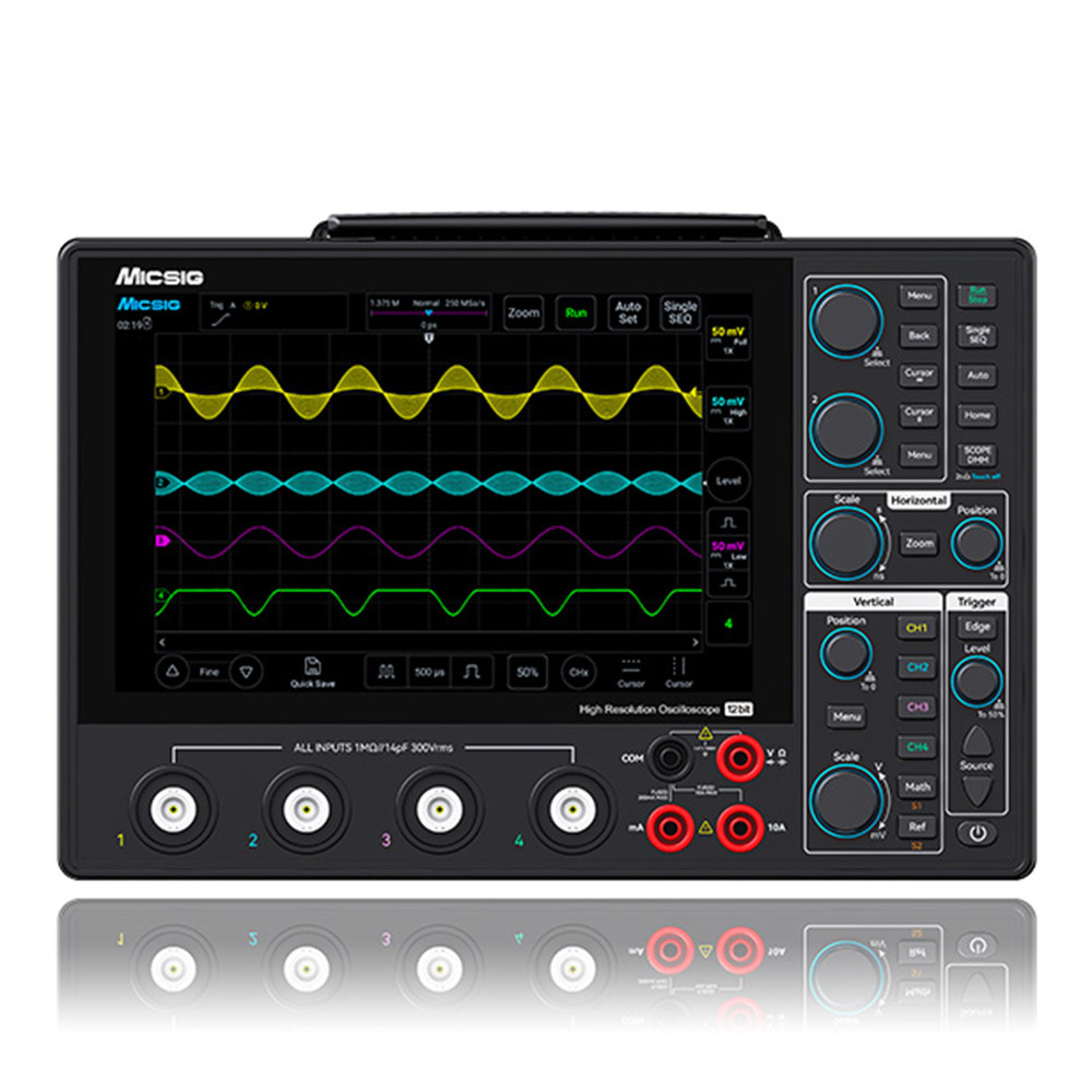 Micsig MHO14-200 Osciloscopio Táctil 200MHZ / 4 Canales / 12 bits
