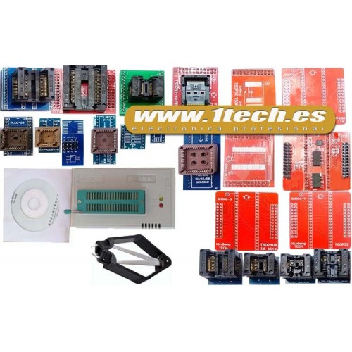 Programador eeprom USB universal TL866CS y 21 adaptadores