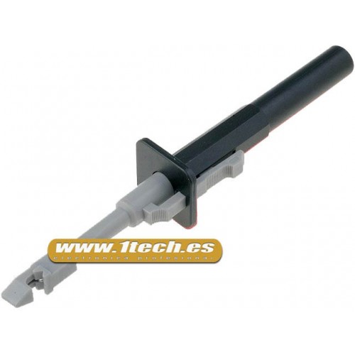 Pinza acupuntura con conector BANANA (NEGRO)