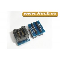 Adaptador SOP16 a DIP16  para programador eprom / eeprom 