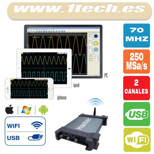 Hantek iDSO1070A  Osciloscopio Inalambrico WIFI