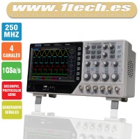 Hantek DSO4254C Osciloscopio 4 Canales / 250MHZ con Generador de Señales