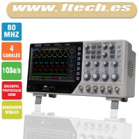 Hantek DSO4084C Osciloscopio 4 Canales / 80MHZ con Generador de Señales