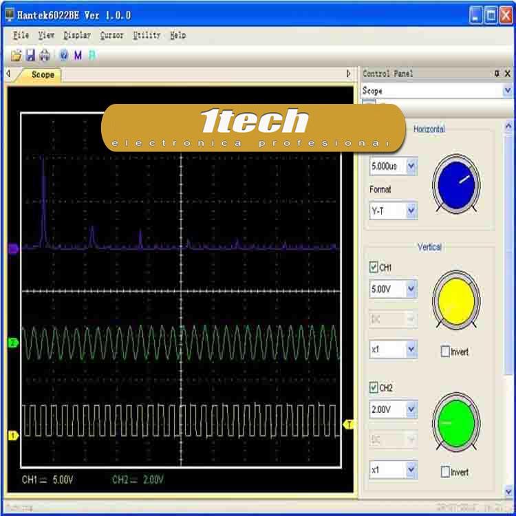 Hantek 6022BE Osciloscopio USB - www.1tech.es