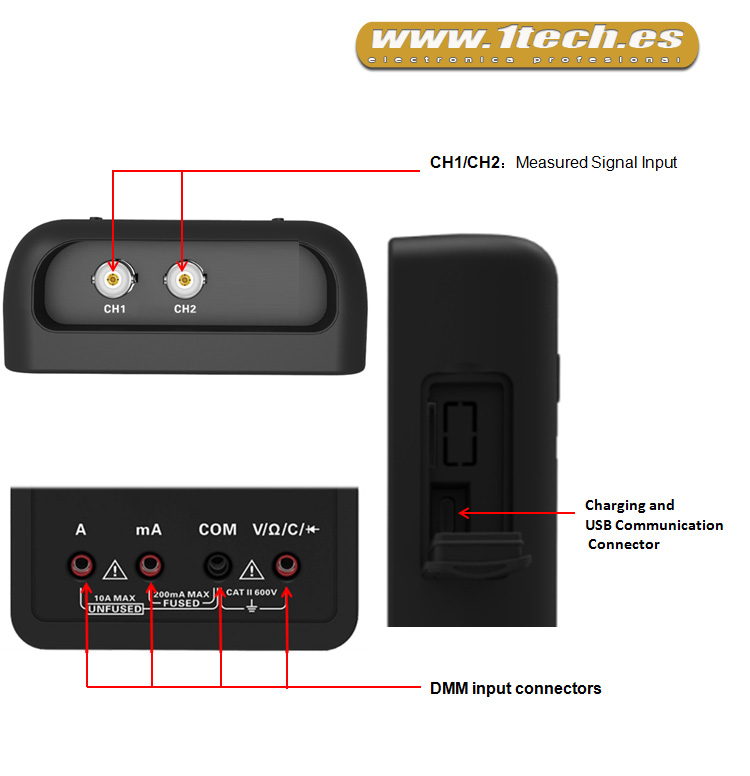 Mini Osciloscopio portatil Hantek 2D42