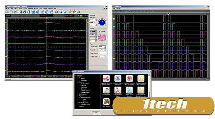 Hantek 1008C Osciloscopio Automoción + kit completo de accesorios - www.1tech.es