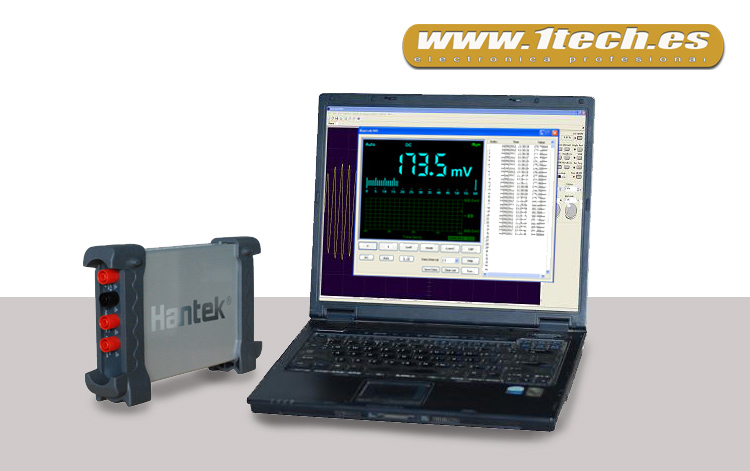 Hantek 365D Multimetro virtual USB True RMS para PC con bateria 